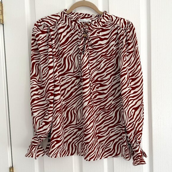 Zebra Stripe Blouse NWT - Picture 1 of 8